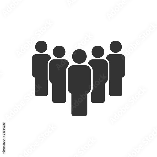 5 stick man sign. Vector.