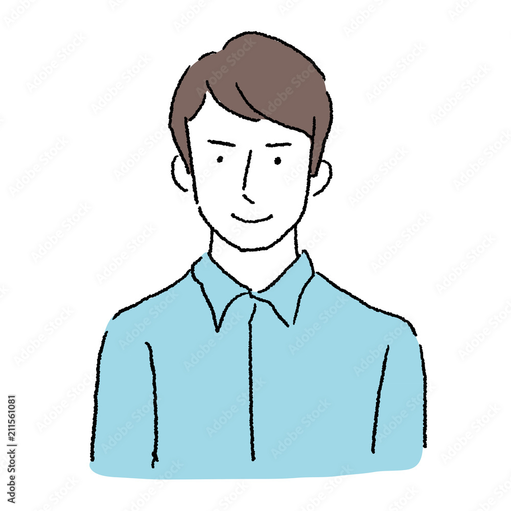 代男性人物上半身イラストstock Vector Adobe Stock
