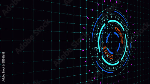 3d Technology background in abstract style