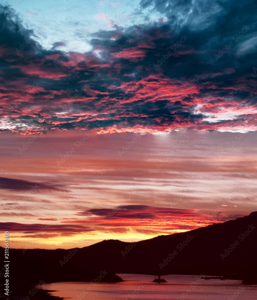 Sunset Over Juneau AK seen from Douglas AK Sunset Over Juneau AK seen from Douglas AK