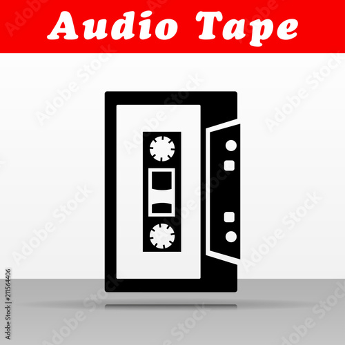 audio tape vector icon design
