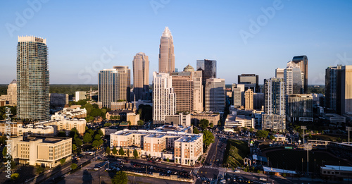 Aerial View of the Downtown City Skyline of Charlotte North Carolina © Christopher Boswell