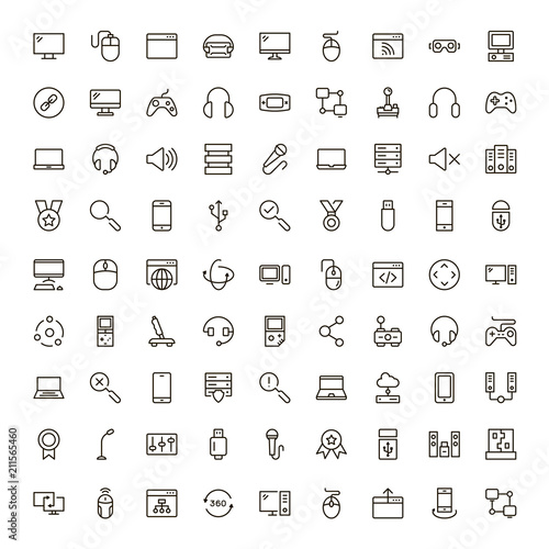 Online game icon set.