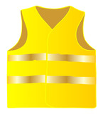 Safety vest isolate on white background vector eps 10