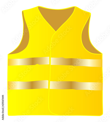 Safety vest isolate on white background vector eps 10