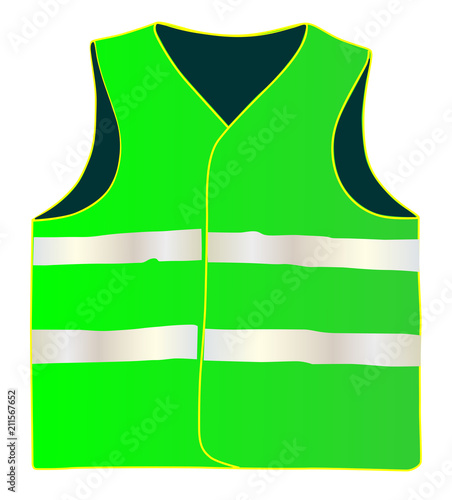 Safety vest isolate on white background vector eps 10