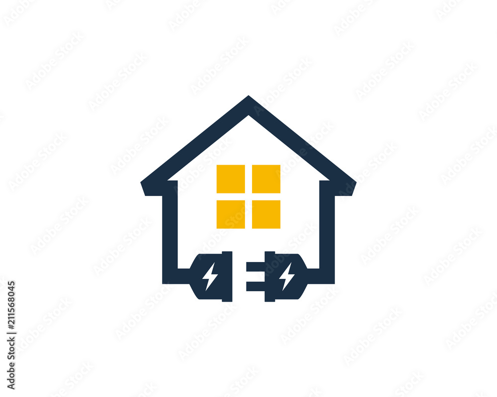 Electric House Logo Icon Design Element Electric House Logo Icon Design Element