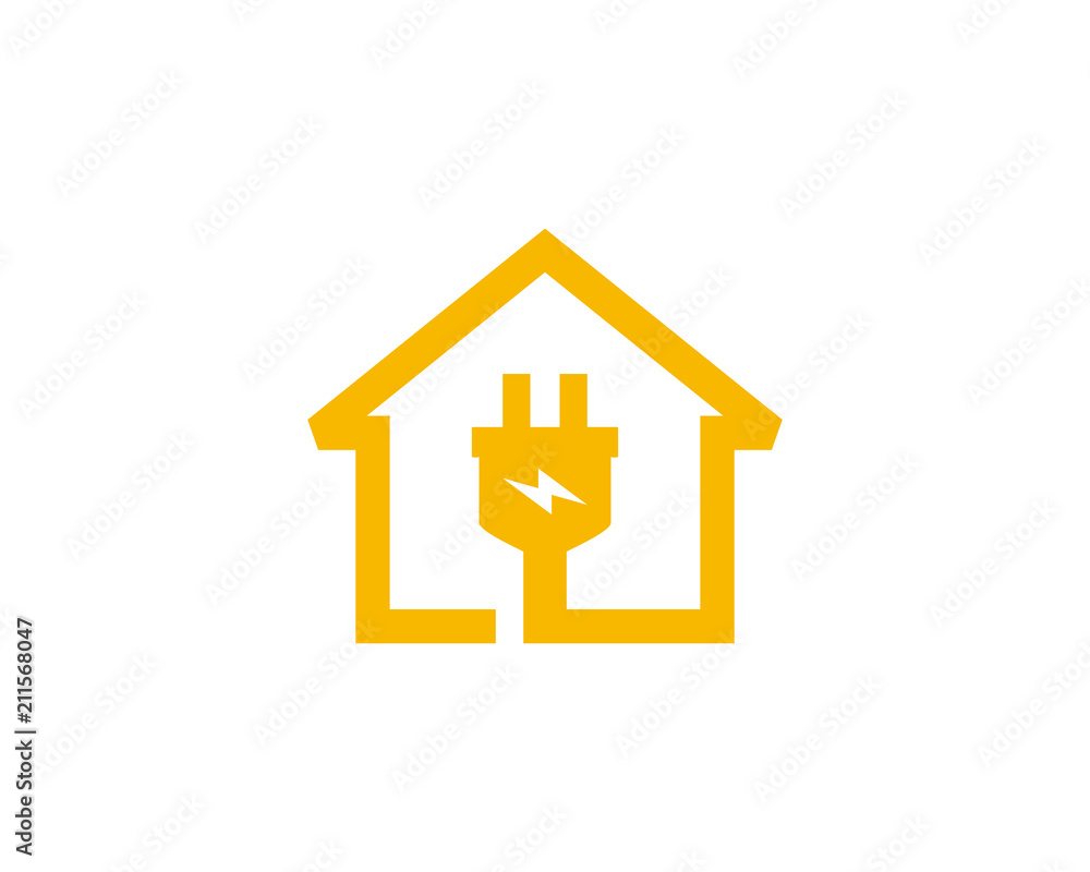 Fototapeta premium Home Electric Logo Icon Design Element