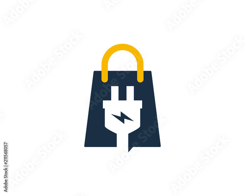 Shop Electric Logo Icon Design Element