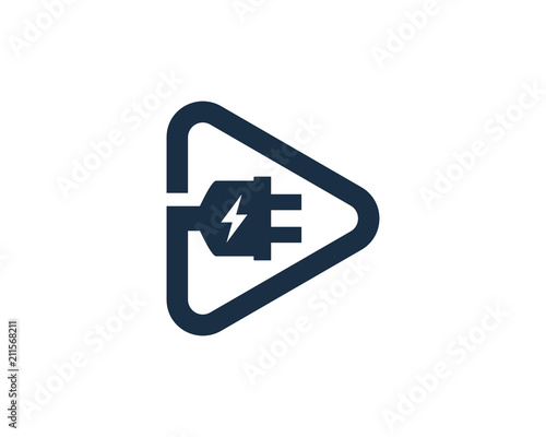Electric Play Logo Icon Design Element