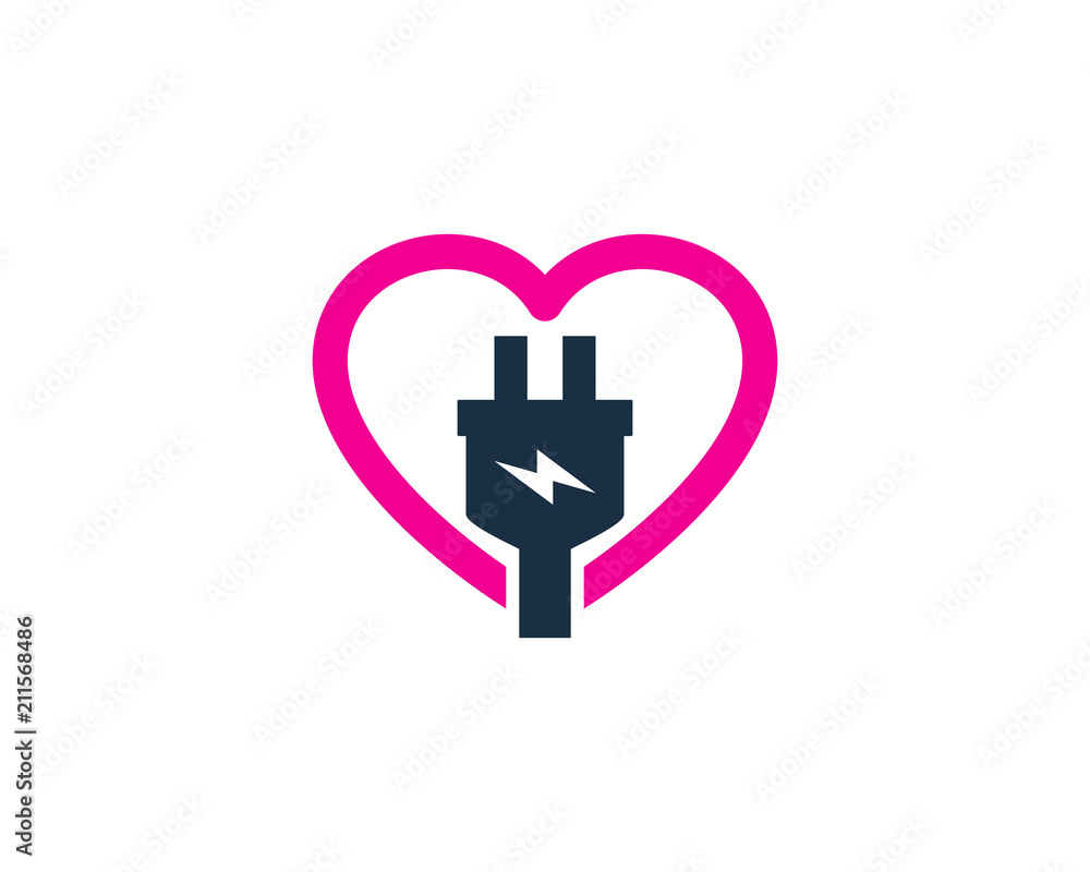 Electric Love Logo Icon Design Element Electric Love Logo Icon Design Element