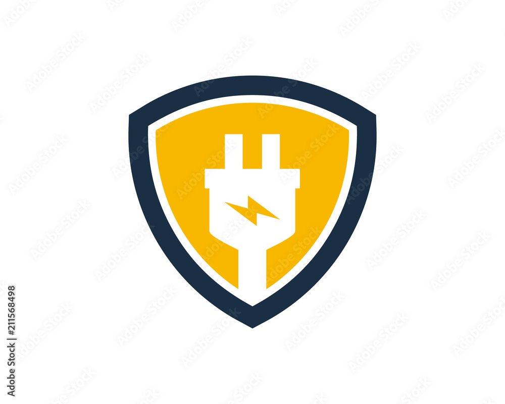 Electric Security Logo Icon Design Element Electric Security Logo Icon Design Element