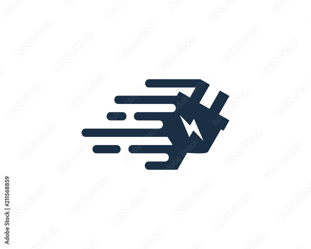 Fast Electric Logo Icon Design Element Fast Electric Logo Icon Design Element