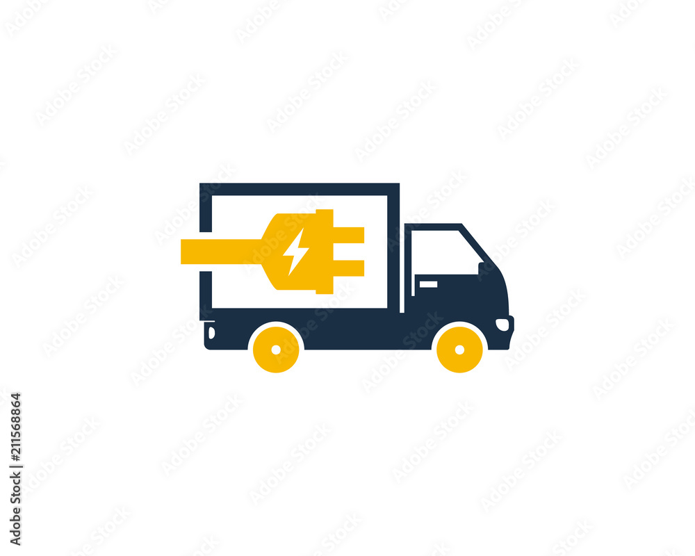 Delivery Electric Logo Icon Design Element Delivery Electric Logo Icon Design Element