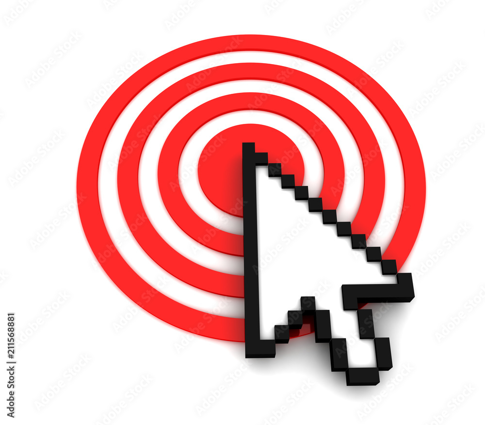 Mouse cursor on target