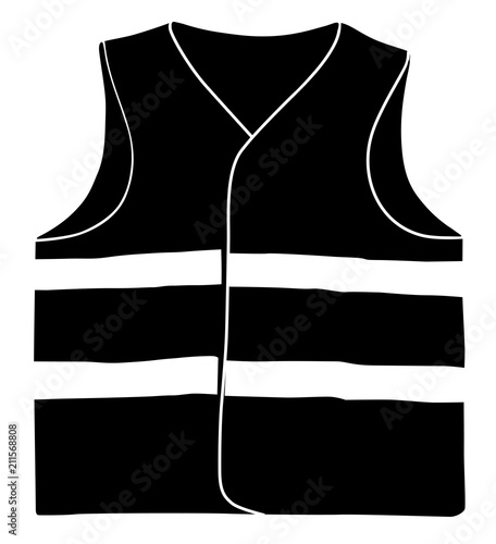 Safety vest isolate on white background vector eps 10