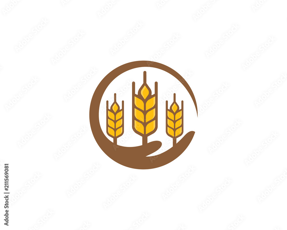 Wheat Charity Logo Icon Design Element Wheat Charity Logo Icon Design Element