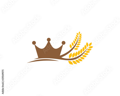 Wheat King Logo Icon Design Element