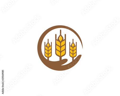 Wheat Charity Logo Icon Design Element