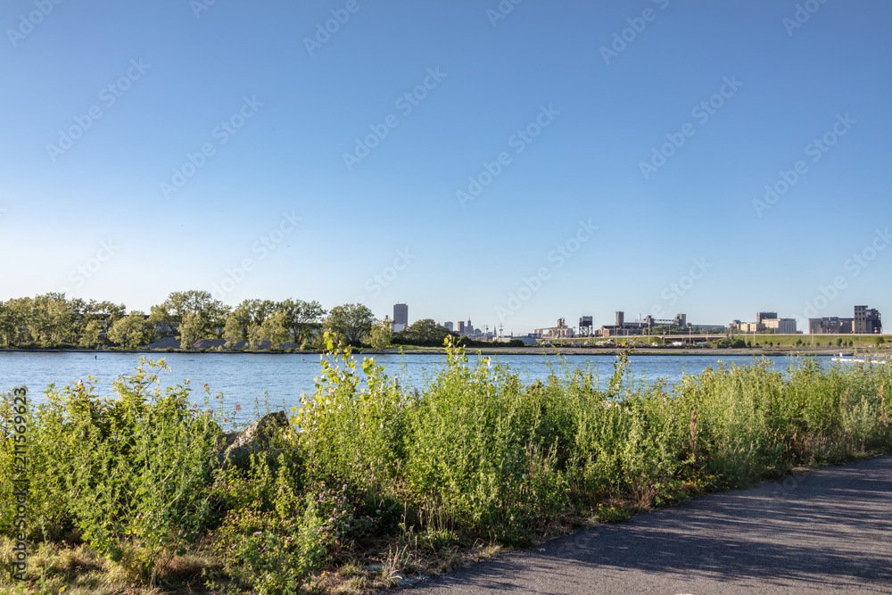 Pathway along Lake Erie NY with Sunset Pathway along Lake Erie NY with Sunset