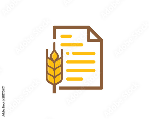 Docs Wheat Logo Icon Design Element