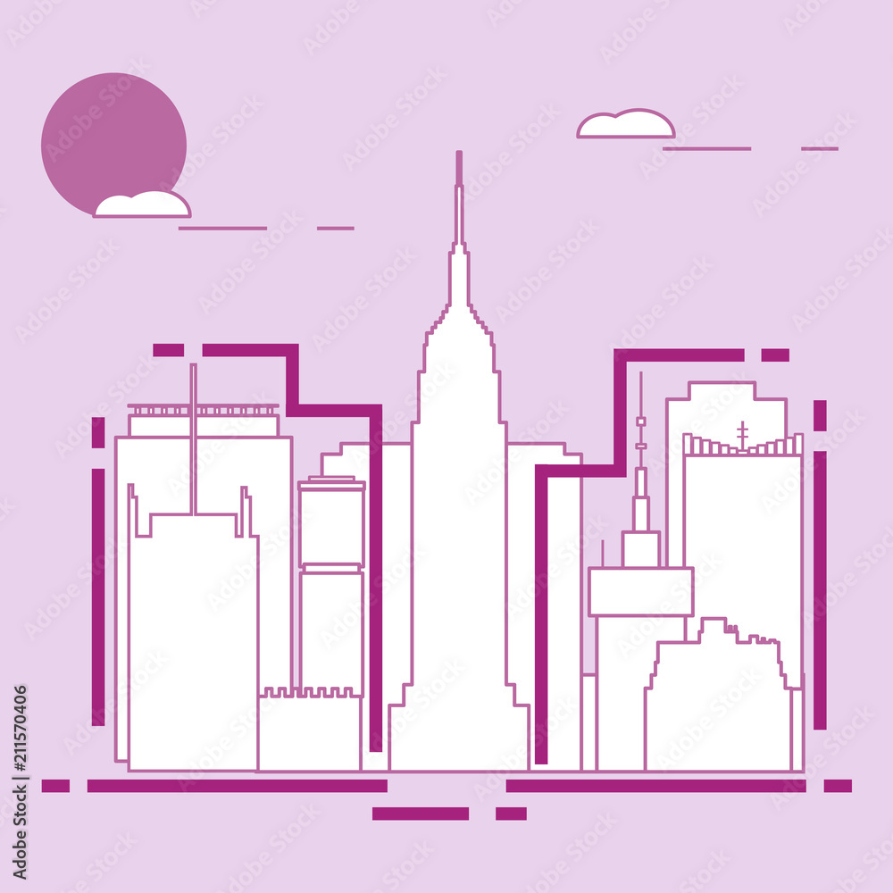 Building and skyscrapers. City view. Architecture. Building and skyscrapers. City view. Architecture.