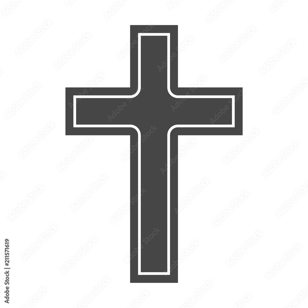 Christian church vector logo, Cross icon