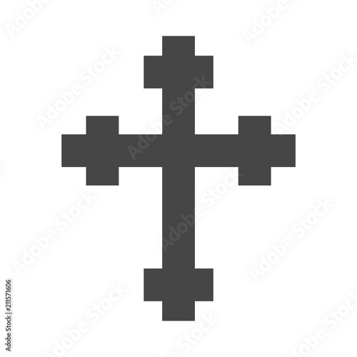 Christian church vector logo, Cross icon