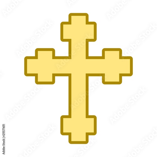 Christian church vector logo, Cross icon