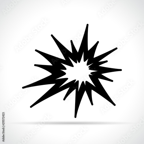 black explosion on white background