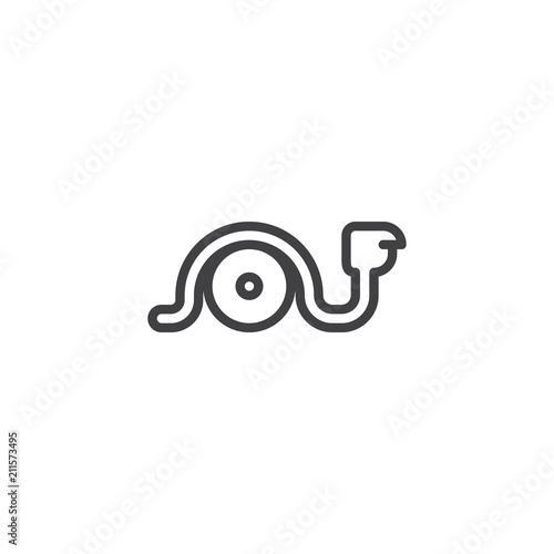 Egyptian Hieroglyph outline icon. linear style sign for mobile concept and web design. simple line vector icon. Symbol, logo illustration. Pixel perfect vector graphics