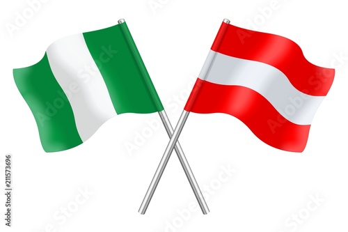 Flags. Nigeria and Austria photo