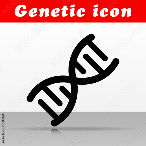black genetic vector icon design