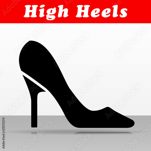 high heels vector icon design