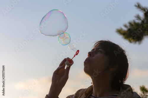 large soap bubbles