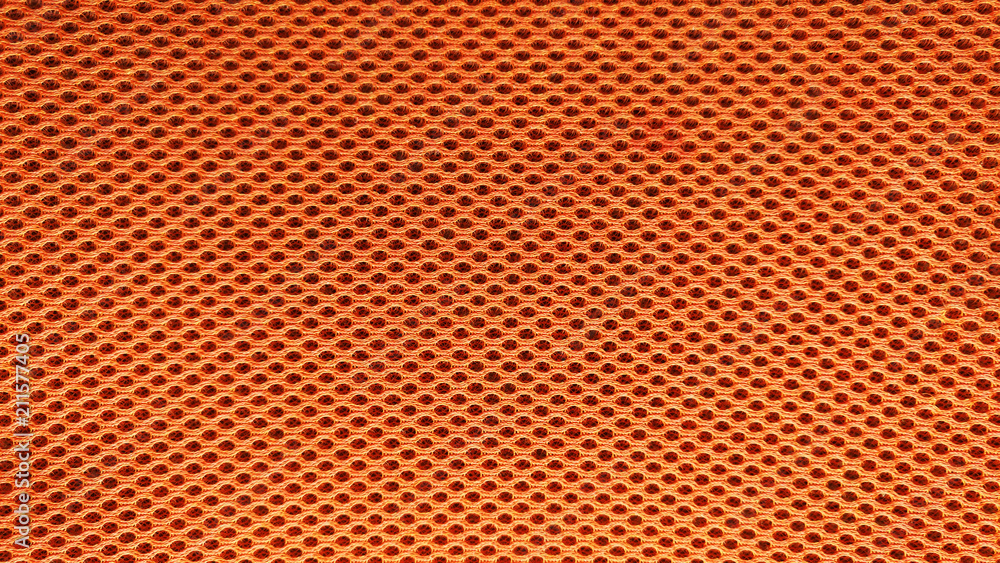 Orange nylon fabric pattern texture background. - obrazy, fototapety, plakaty 