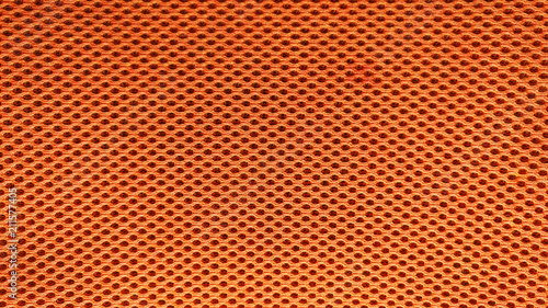 Orange nylon fabric pattern texture background. photo