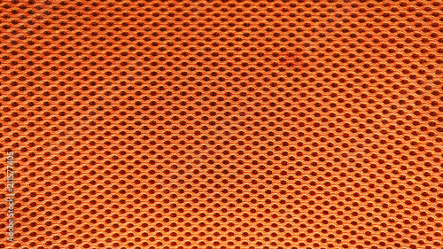 Foto Orange nylon fabric pattern texture background.