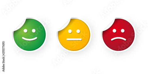 smiley icon stickers set