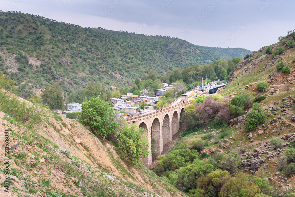 Railway bridge near Bisheh village. Iran