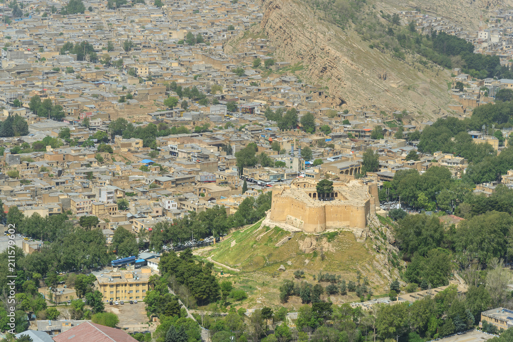 View on Khorramabad and Falak-ol-Aflak Castle. Iran