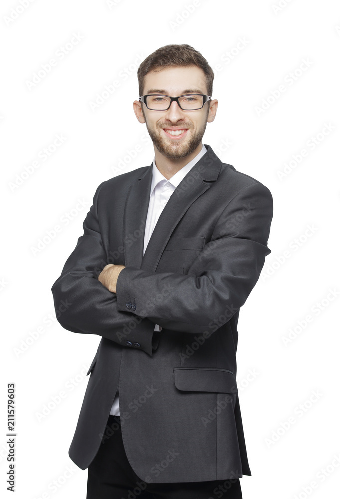 portrait of a confident young businessman.isolated on white portrait of a confident young businessman.isolated on white