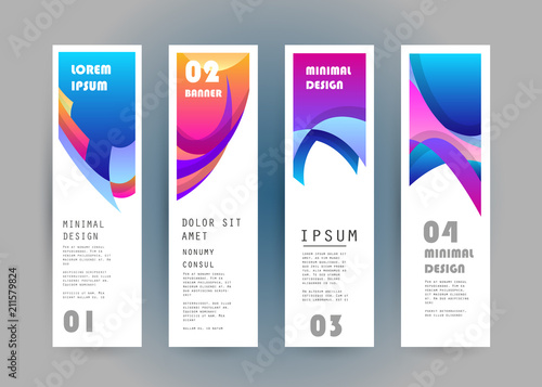 Vector vertical banner design