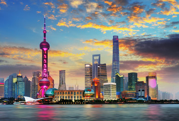 Papier peint photo Shanghai Gratte-ciels de Shanghai en Chine  © TTstudio