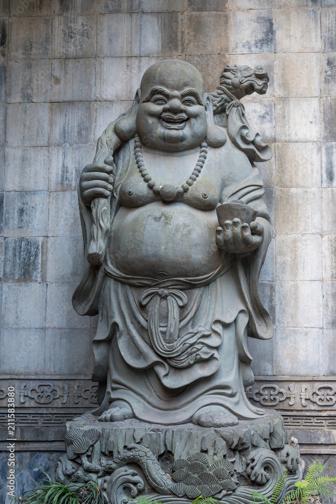 Buddha statue in BaoLunSi temple Chongqing, China