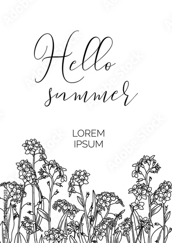 Vector duotone summer background.
