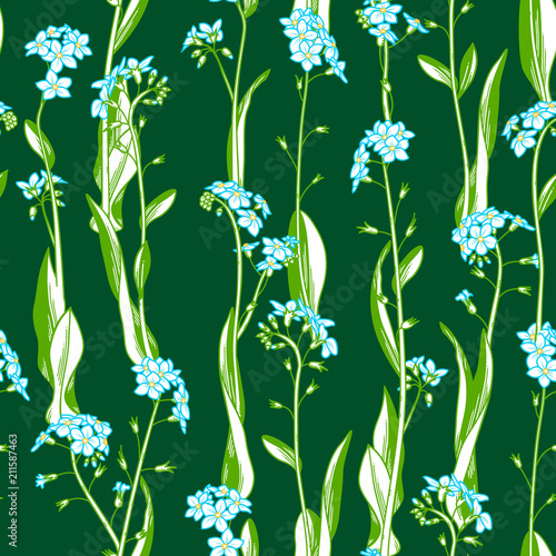 Vector floral seamless pattern.