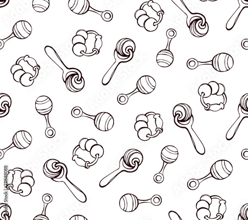 Rattle. Vector drawing