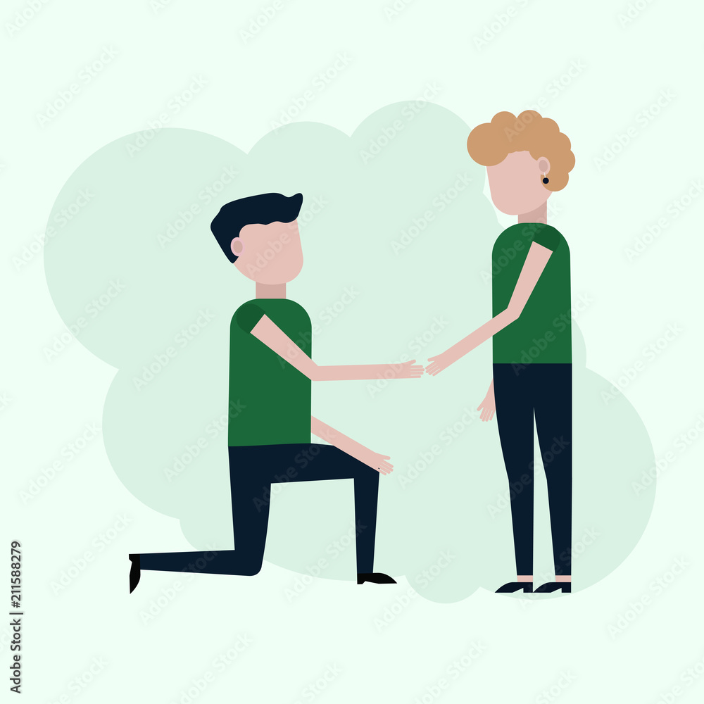 An offer of marriage, confess in love