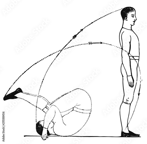Sports exercise #vector #isolated Sportübung - Rolle in den Stand